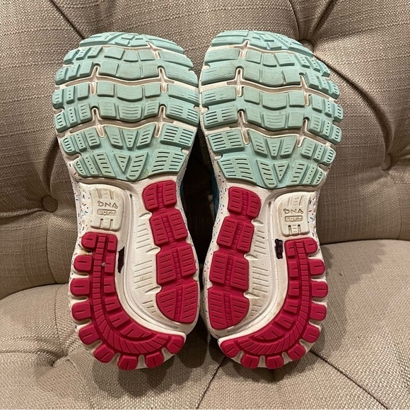 Brooks Ghost 12 Zappos 20th Anniversary Running Shoes Womens Size 8.5 Blue Pink - Picture 9 of 11
